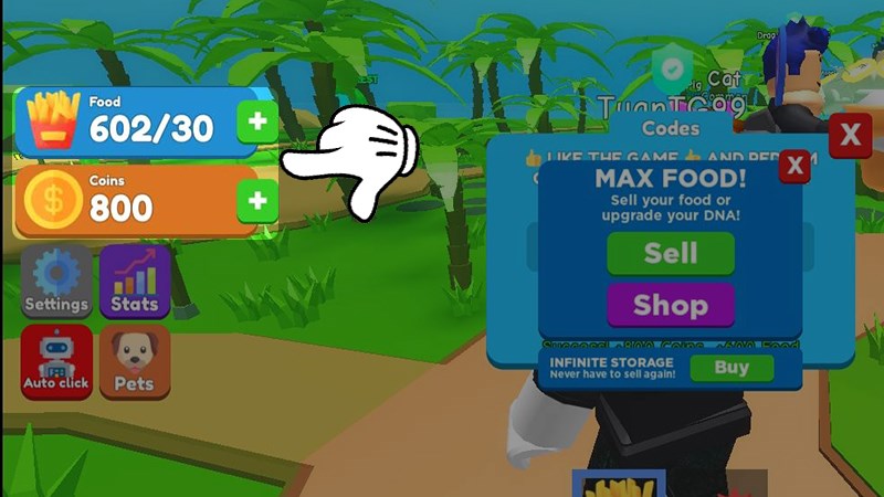 Quà sau khi nhập code Quà sau khi nhập code