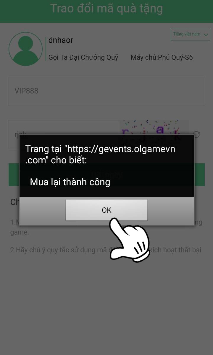 Nhấn OK Nhấn OK