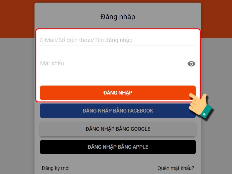 Đăng nhập tài khoản game Đăng nhập tài khoản game