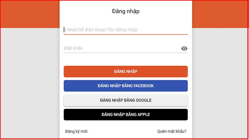 Đăng nhập tài khoản Đăng nhập tài khoản