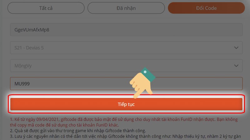 Nhấn Tiếp theo Nhấn Tiếp theo
