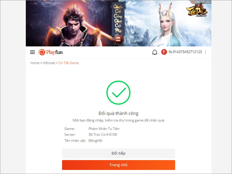 Đổi thành công Đổi thành công