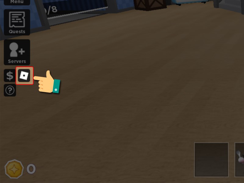 Nhấn vào biểu tượng Roblox Nhấn vào biểu tượng Roblox