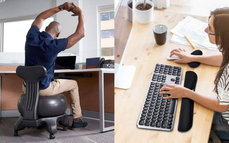 Một số sản phẩm công thái học như ghế, chuột, bàn phím...hỗ trợ người làm việc hiệu quả
