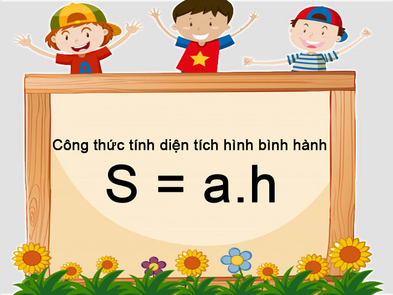 Công thức tính diện tích hình bình hành