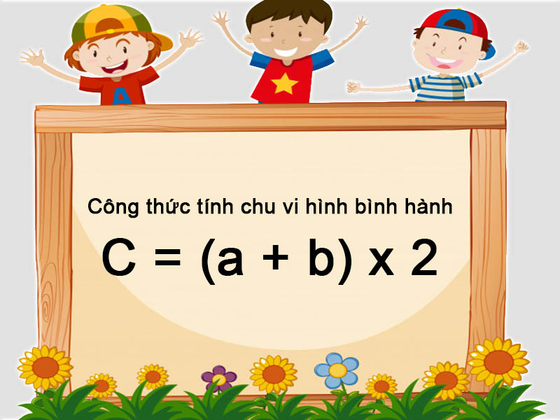 Công thức tính chu vi hình bình hành