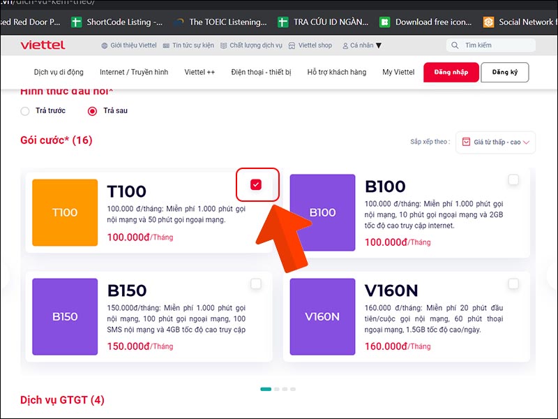 Chọn các gói cước điện thoại