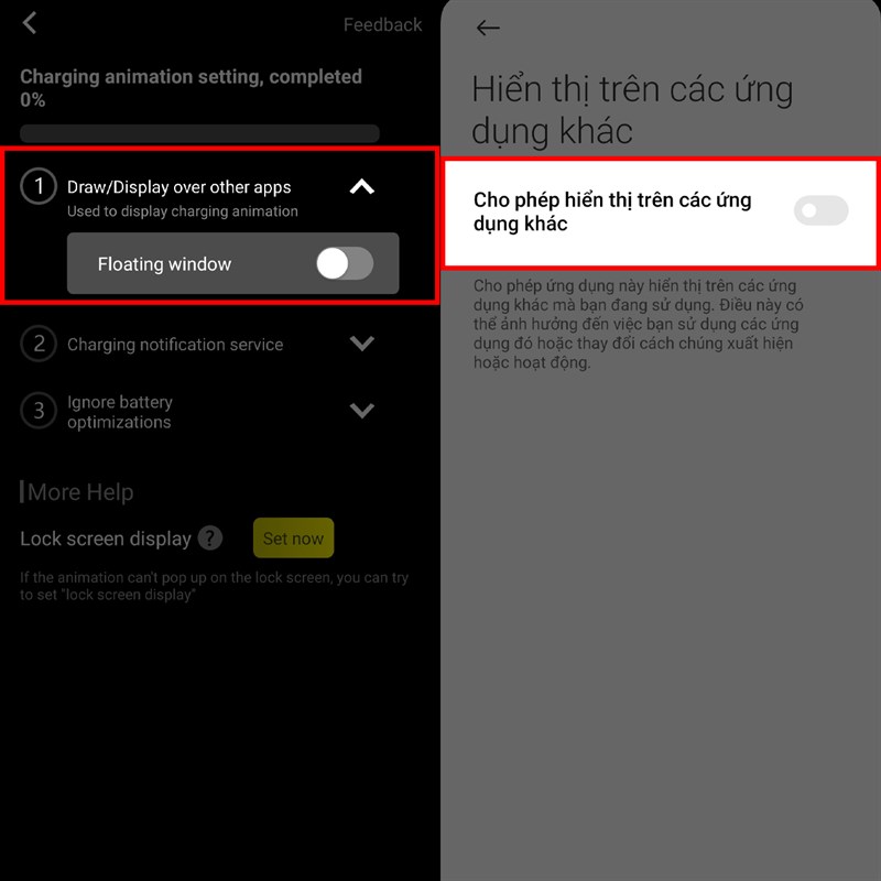 Đổi hiệu ứng sạc pin Đổi hiệu ứng sạc pin