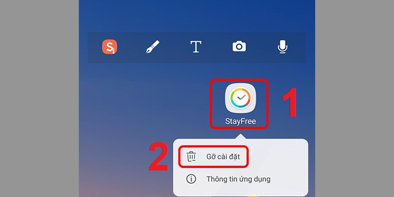 Gỡ cài đặt ứng dụng đã cài đặt gần đây