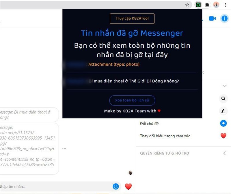 Hiển thị tin nhắn Hiển thị tin nhắn
