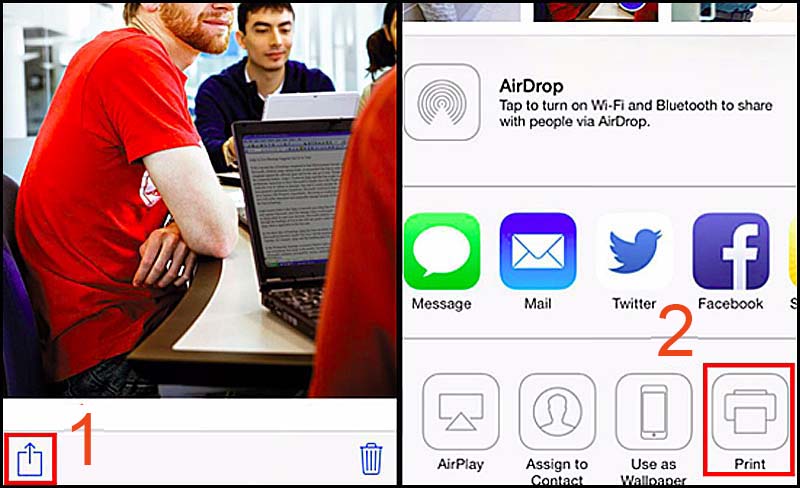 Bạn hãy mở ảnh, file tài liệu cần in