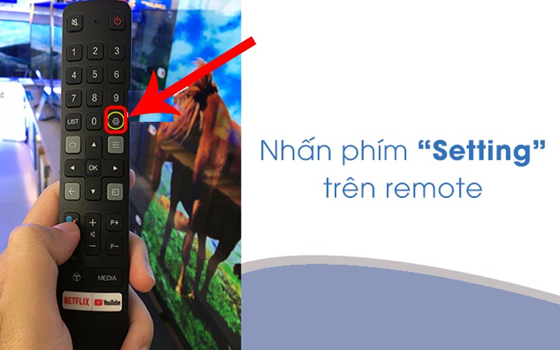 Nhấn nút có biểu tượng hình bánh răng cưa