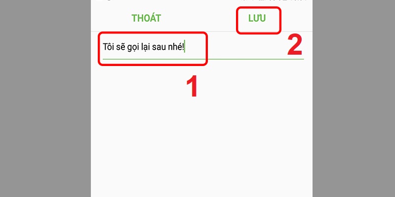 Lưu lại lời nhắn trả lời