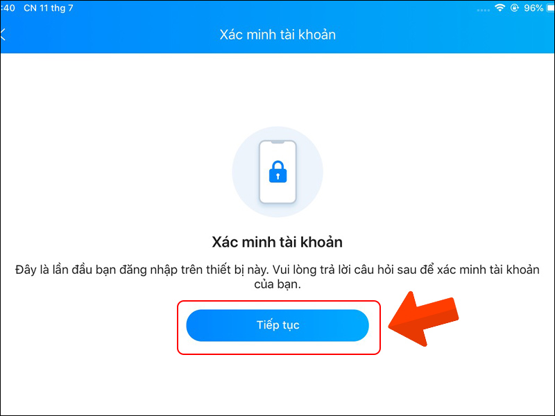 Tiếp tục xác minh