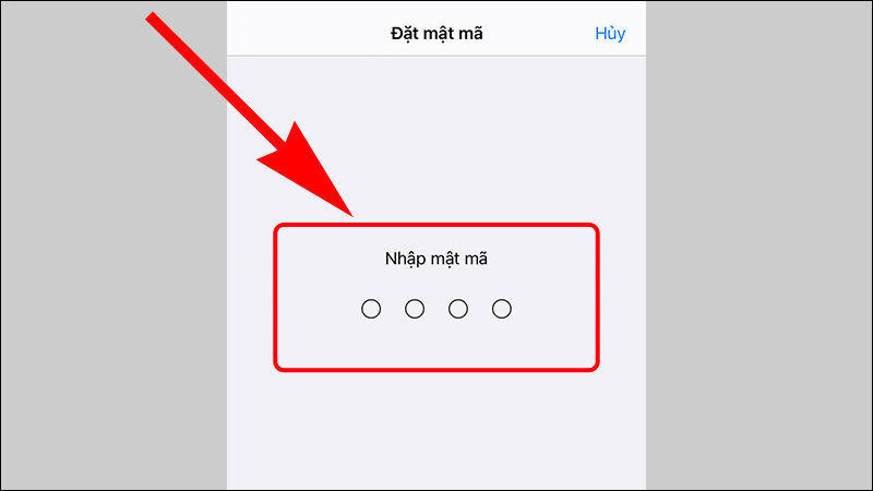 Sau khi nhập mật mã bạn muốn hãy xác nhận lại mật mã