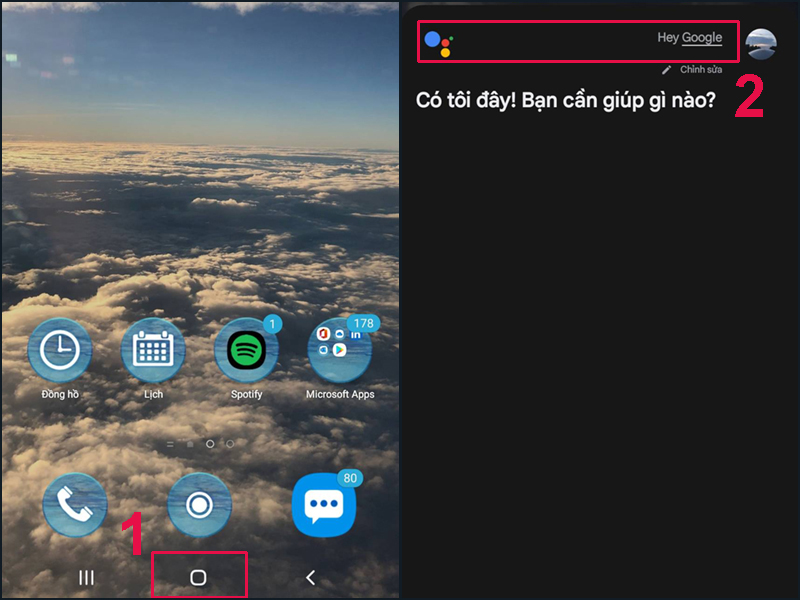 Nói Ok Google hoặc Hey Google để kích hoạt trợ lý ảo
