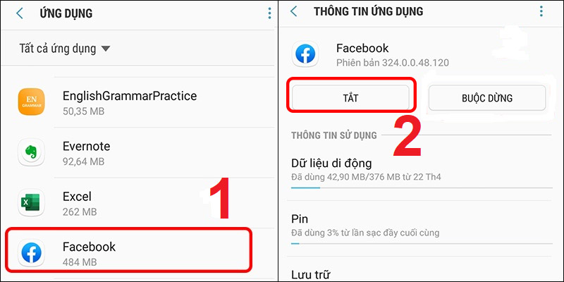 Tắt ứng dụng chạy ngầm