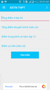 Tính điểm THPT 2021