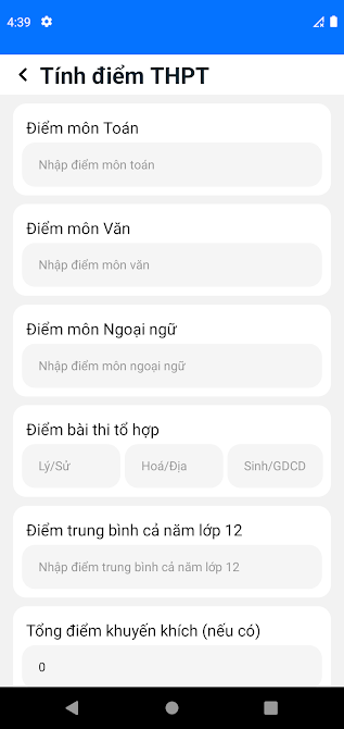 Tính điểm thi tốt nghiệp THPT Tính điểm thi tốt nghiệp THPT