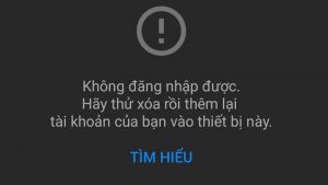 Biểu hiện lỗi không đăng nhập được YouTube