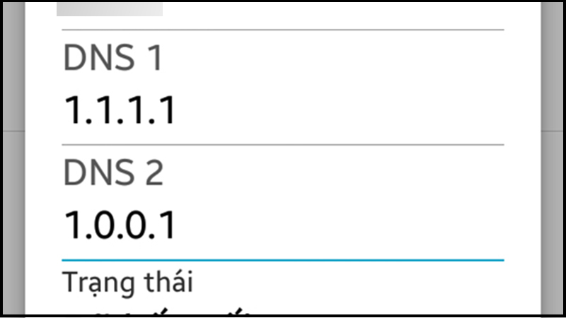 Chỉnh sửa 2 địa chỉ DNS