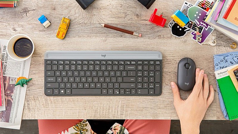 Bộ Bàn Phím Chuột Không Dây Logitech MK470 Đen Bộ Bàn Phím Chuột Không Dây Logitech MK470 Đen