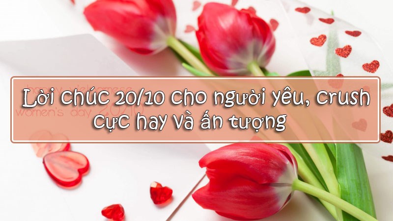 Lời chúc 20/10 cho người yêu, crush cực hay, ấn tượng Lời chúc 20/10 cho người yêu, crush cực hay, ấn tượng