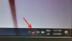 Biểu tượng WiFi có dấu ×