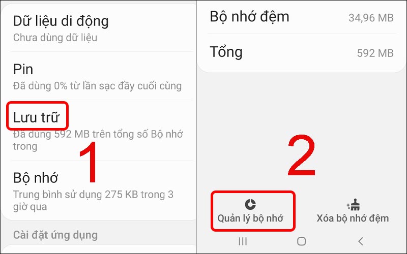 loi-xay-ra-su-co-khi-giao-tiep-voi-may-chu-google-5-800x500-1 Vào Lưu trữ và chọn quản lý bộ nhớ