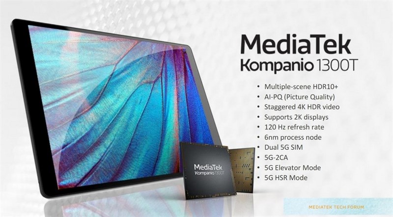 MediaTek ra mắt vi xử lý 6nm Kompanio 1300T: Hỗ trợ 5G, camera lên tới 108MP, tăng cường trải nghiệm chơi game… MediaTek ra mắt vi xử lý 6nm Kompanio 1300T: Hỗ trợ 5G, camera lên tới 108MP, tăng cường trải nghiệm chơi game…