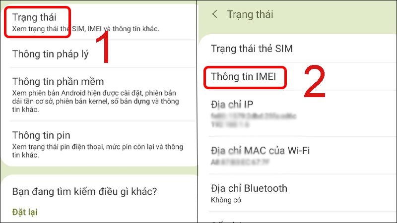 Xem thông tin IMEI