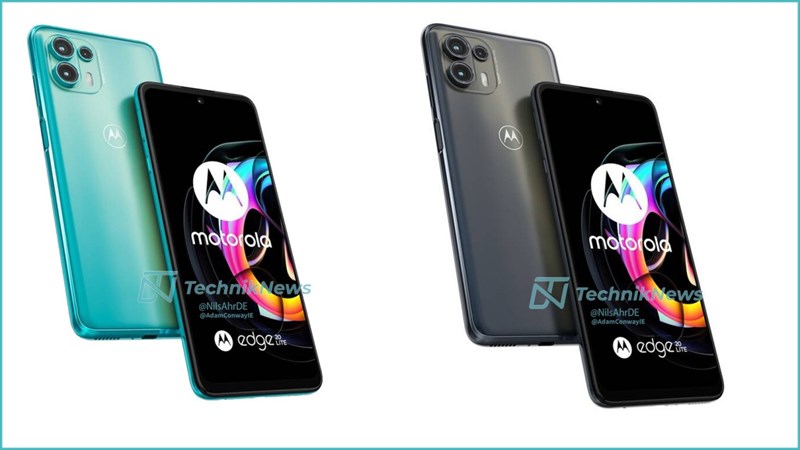 Motorola Edge 20 Lite có hai tùy chọn màu sắc Lagoon Green và Electric Graphiteh Motorola Edge 20 Lite có hai tùy chọn màu sắc Lagoon Green và Electric Graphiteh