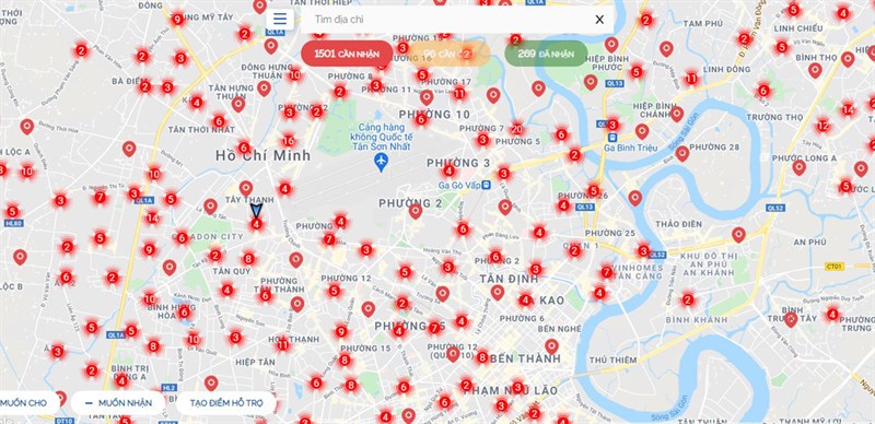 Bản đồ cứu trợ - SOSmap Bản đồ cứu trợ - SOSmap