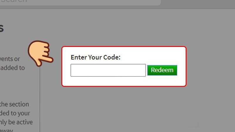 Nhập mã code vào ô nhập Nhập mã code vào ô nhập