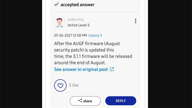 Dòng Galalaxy S21 được xác nhận sẽ lên đời One UI 3.1.1 vào cuối tháng 8/2021 Dòng Galalaxy S21 được xác nhận sẽ lên đời One UI 3.1.1 vào cuối tháng 8/2021