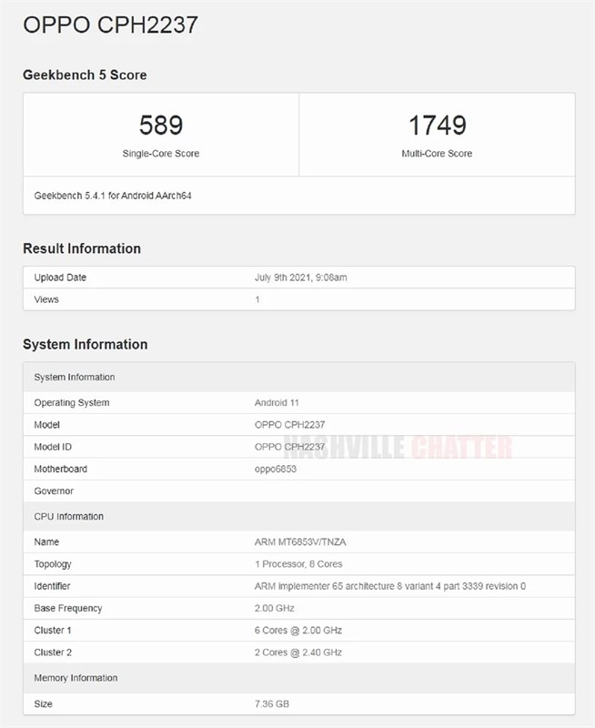 OPPO Reno6 Z 5G xuất hiện Geekbench: Xác nhận cấu hình, điểm hiệu năng OPPO Reno6 Z 5G xuất hiện Geekbench: Xác nhận cấu hình, điểm hiệu năng