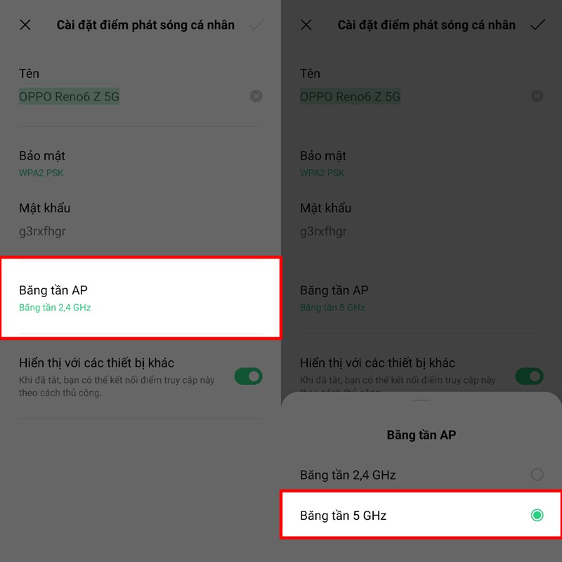 Phát WiFi 5GHz Phát WiFi 5GHz