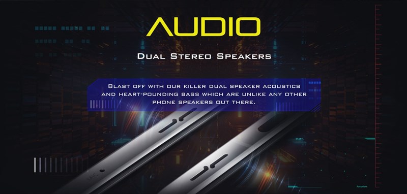 Hệ thống loa stereo kép trên POCO F3 GT Hệ thống loa stereo kép trên POCO F3 GT