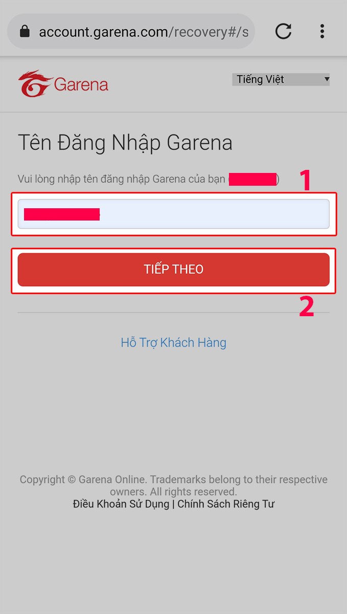 Nhập tên đăng nhập, sau đó chọn Tiếp theo Nhập tên đăng nhập, sau đó chọn Tiếp theo