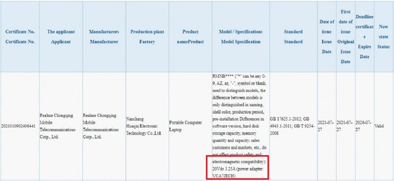 Máy tính xách tay Realme Book với thiết kế giống MacBook Air được xác nhận sẽ đi kèm sạc nhanh 65W Máy tính xách tay Realme Book với thiết kế giống MacBook Air được xác nhận sẽ đi kèm sạc nhanh 65W