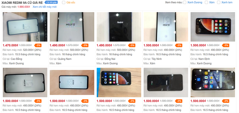 Xiaomi Redmi 9A cũ Xiaomi Redmi 9A cũ