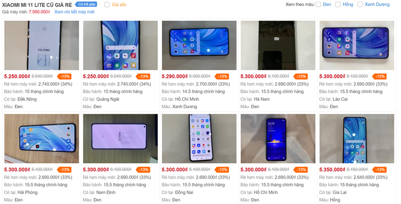 Xiaomi Mi 11 Lite cũ Xiaomi Mi 11 Lite cũ