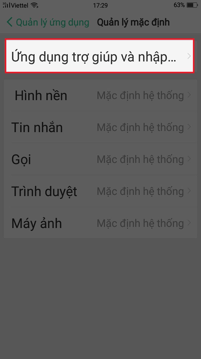 chọn Ứng dụng trợ giúp và nhập bằng giọng nói chọn Ứng dụng trợ giúp và nhập bằng giọng nói