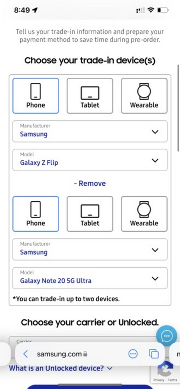 Samsung cho phép trao đổi nhiều thiết bị cũ để lấy chiếc smartphone màn hình gập Galaxy Z Fold 3 hoặc Galaxy Z Flip 3 Samsung cho phép trao đổi nhiều thiết bị cũ để lấy chiếc smartphone màn hình gập Galaxy Z Fold 3 hoặc Galaxy Z Flip 3