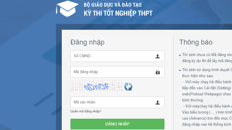 Cách đăng nhập tài khoản thisinh.thithptquocgia.edu.vn 2021 Cách đăng nhập tài khoản thisinh.thithptquocgia.edu.vn 2021