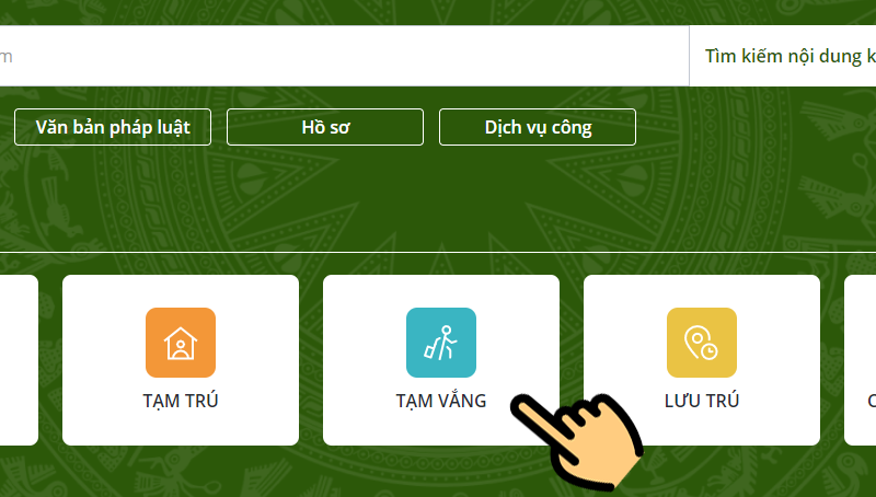 Chọn mục Tạm vắng Chọn mục Tạm vắng