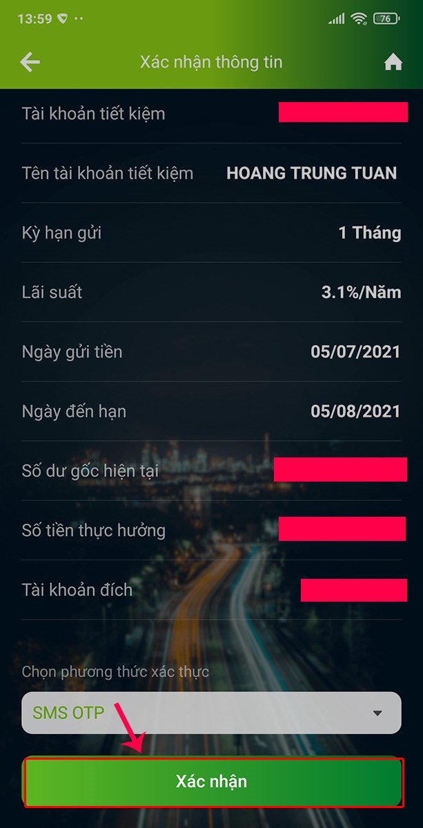 Kiểm tra thông tin tại phần Xác nhận thông tin. Sau đó nhấn Xác nhận. Kiểm tra thông tin tại phần Xác nhận thông tin. Sau đó nhấn Xác nhận.