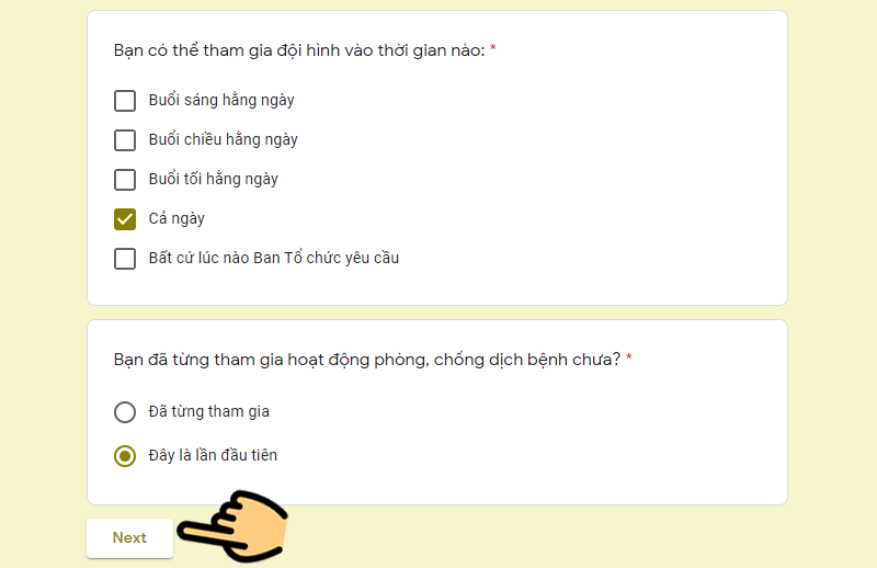 Nhấn chọn mục Next Nhấn chọn mục Next
