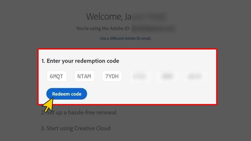 Chọn Redeem code để nhận mã Chọn Redeem code để nhận mã