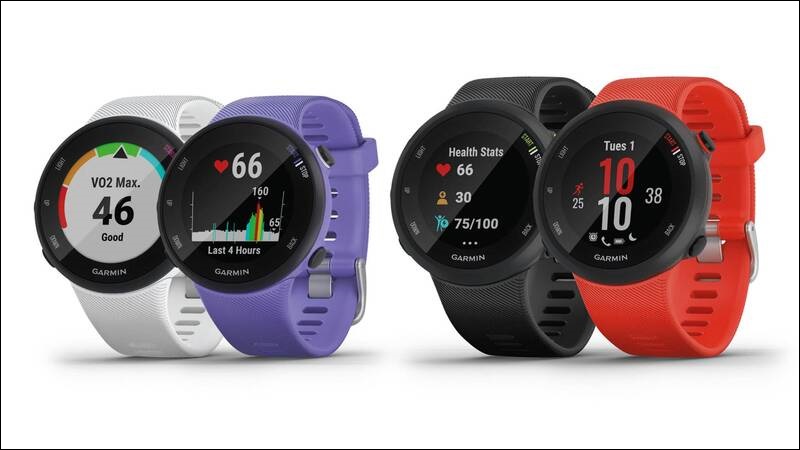 Thiết kế Garmin Forerunner 45 với 4 màu đặc trưng